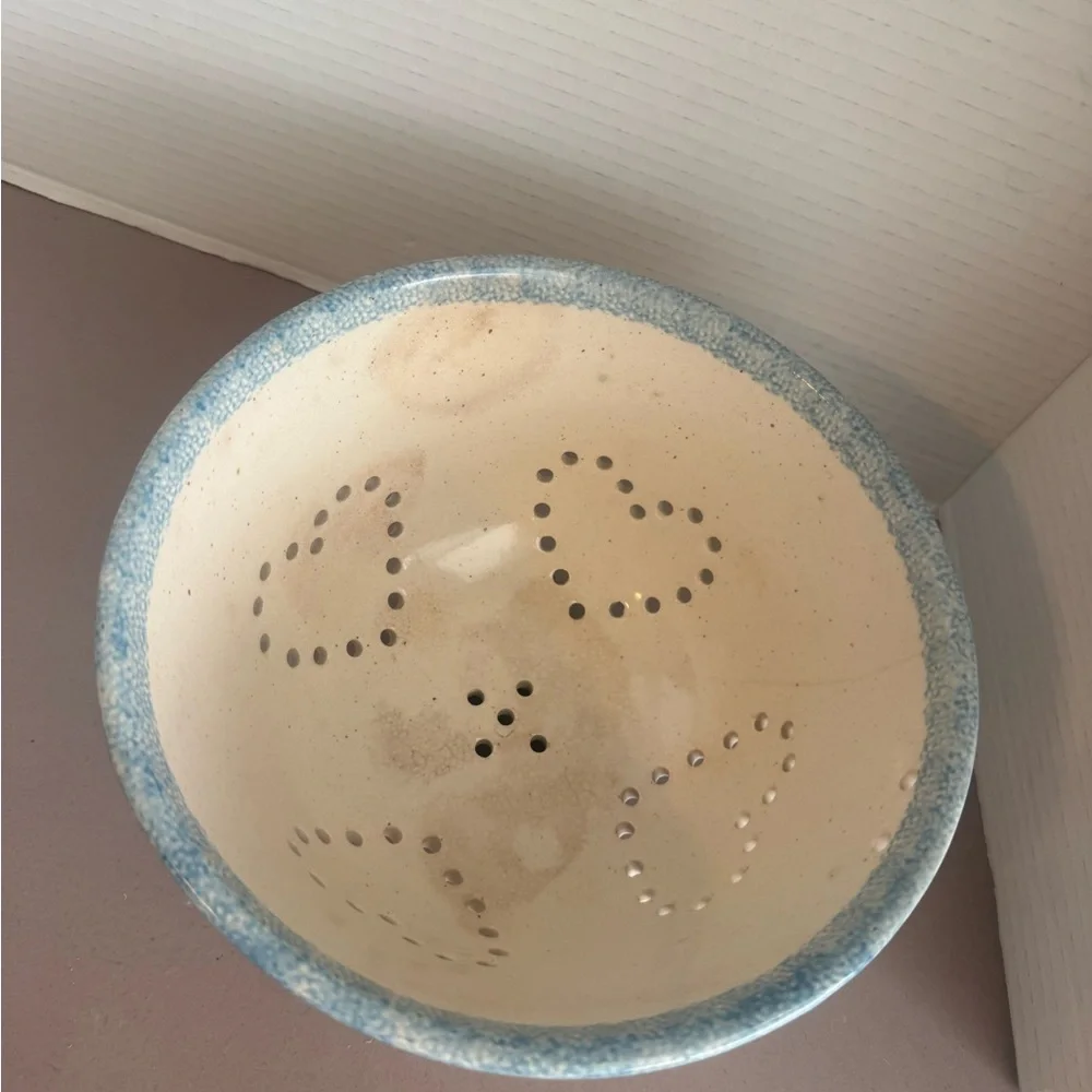 Handcrafted Ceramic Bowl with Heart Design Cottage Core Decor